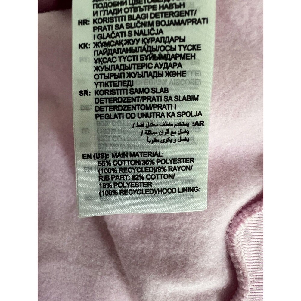 Adidas Floral Logo Hoodie 2XL Pink Fleece Pullover Sweatshirt NWT - Picture 7 of 8